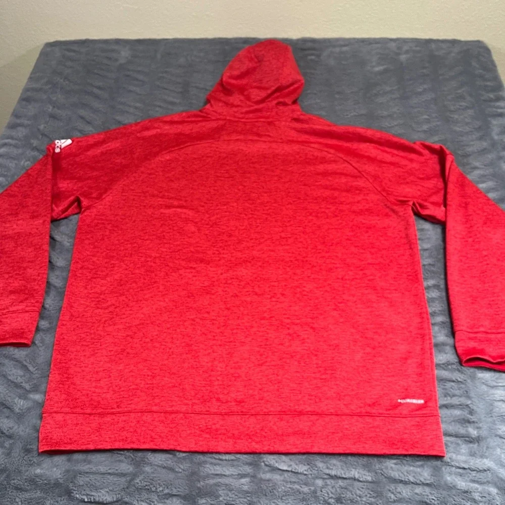 Adidas Climawarm Hoodie Mens 2XL Red Heathered Pullover Sweatshirt AN260